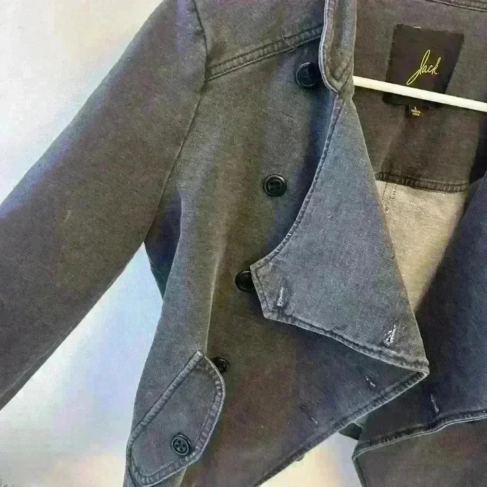 Woman's dark grey jacket size large made by Jack - Picture 5 of 9
